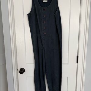 Jungmaven Navy Buttoned Top